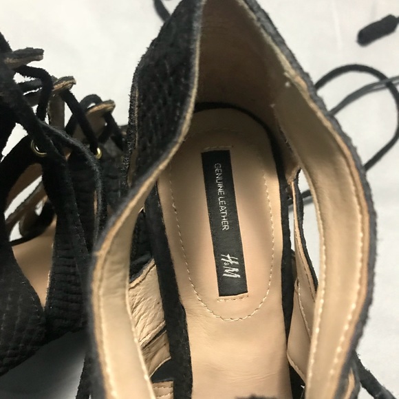 H&M Miranda Kerr Spring Lace Up Heels Size 6/6.5 - Picture 5 of 8